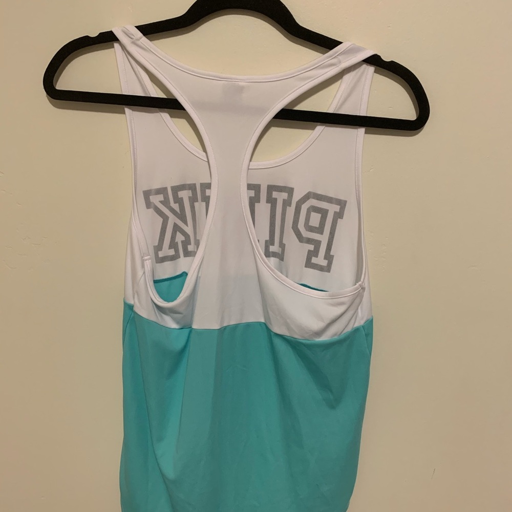 PINK Teal Racerback Tank (Small) - Picture 2 of 3